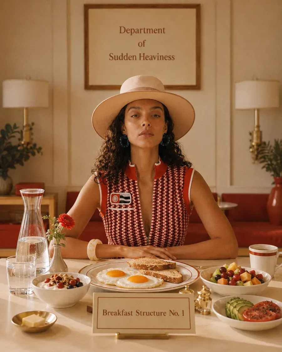 Woman at a balanced lunch station with nourishing plates that support steady afternoon energy | Becoming Elysian